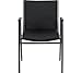 Flash Furniture 4 Pack HERCULES Series Heavy Duty Black Vinyl Stack Chair with Arms