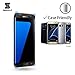[Front and Back] Samsung Galaxy S7 Edge Screen Protector, [Case Compatible][Curve Fit Design] Smash-It Front 3D Tempered Glass Screen Protector and Back Carbon Fibre Film (Black Version)