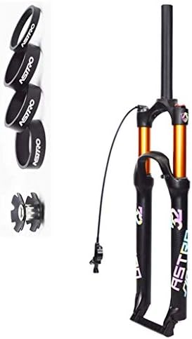 自転車フォークエア自転車フォーク26 バイクサスペンションフォーク27 5 29 Mtb 1 1 8 ストレートステアラー100mmトラベルqr9x100mmリモートロックアウト手動ロックアウト Innovacionplv Com