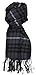 Love Lakeside-Men's Cashmere Feel Winter Plaid Scarf (One, 40-4 Black Multi)