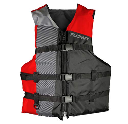 Flowt Multi Sport 40302-2-OS Multi Sport Life Vest, Type III PFD, Red, Adult Oversize, Fits chest sizes 52" - 62" - Thumbnail 2