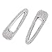 2PCS Big Silver Hair Clips Barrettes Glitter Rhinestones Hair Pins Decorations Hair Accessories for Lady, Women and Girls (Silver)…