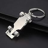Rowwait Silver Racing Car Keyring Stainless Steel F1 Gift 1 Pcs view 3