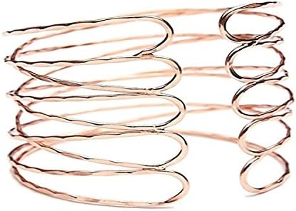 Also Easy Gold Swirl Upper Arm Cuff Fashion Simple Armband Bangle Bracelet Hematite