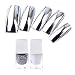 Sizet Silver Mirror Peel Off Nail Polish With Add Calcium Nail Polish Base Coat for Nail Art