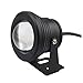 Remote Control 10w 12v Water Resistant RGB LED Underwater Light Lamp for Landscape Fountain Pond Lighting (Black)