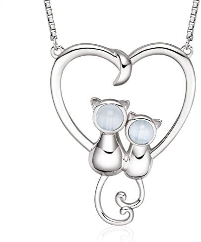 "Love Cat" Pendant Necklace,Sweet Gift for Girls &amp; Women, 18"