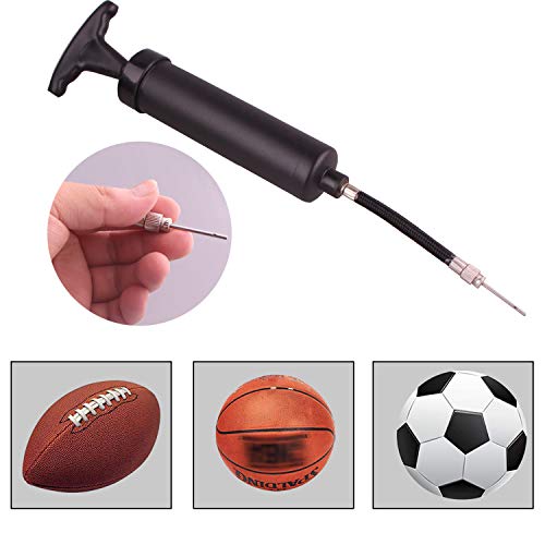 MINGRU Ball Pump for Basketball, Soccer, Volleyball, Rugby, Water Polo Ball & Other Inflatables Air Pump, Needles and Nozzles Included (Ball Pump Needle - 15 PCS) - Thumbnail 5