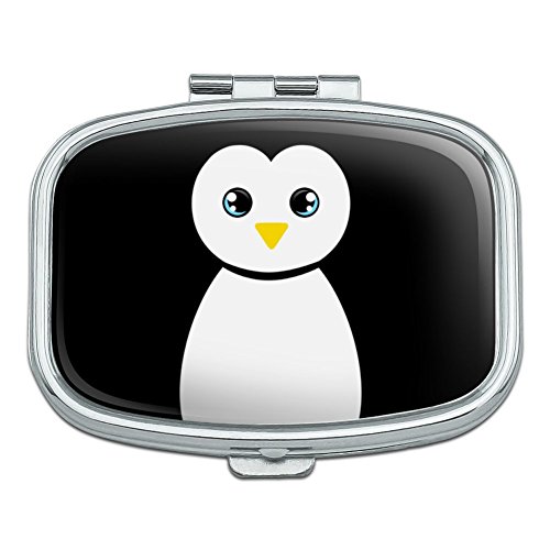 Cute Penguin Black and White Rectangle Pill Case Trinket Gift Box