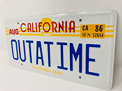 OUTATIME Back To The Future prop License Plate, Back to the Future