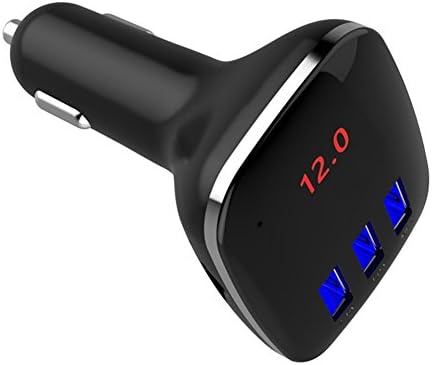 Car Charger Bluetooth FM Transmitter Wireless In-Car Hands-Free Talking Car Kit and Dual USB Charger for IPhone 6 Iphone 7 Samsung Galaxy S7 Android Smartphones Black