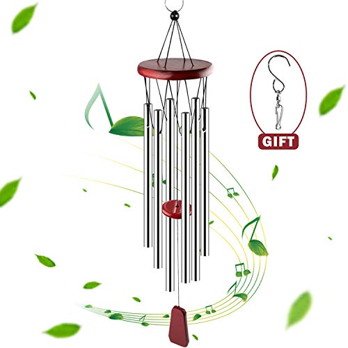 FittiDoll Wind Chime 6 Metal Tubes Perfect for Patio, Garden, and Outdoor Home Décor 27 Inch
