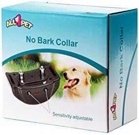 All4pet DC-E50 [2016 Version] No Bark Training Electric Shock Control collar Two Training Modes 7 Levels of Sensitivity Adjustment