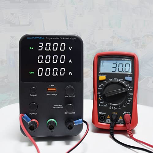 DC Power Supply Variable, Bench Power Supply with Output Switch, Short