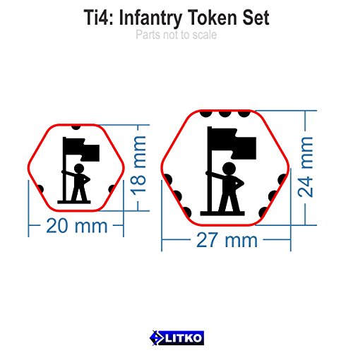 TI4: Infantry Token Set, Fluorescent Orange (50)