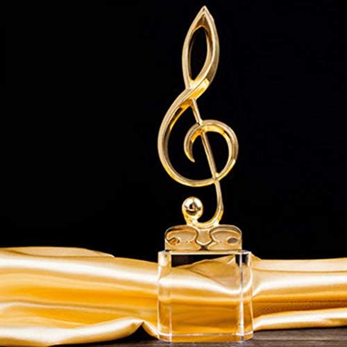 AosyGFR Crystal Trophy Microphone Music Note Singer Singing Speech Contest Awards Prizes Creative Trophy (can Be Lettering)