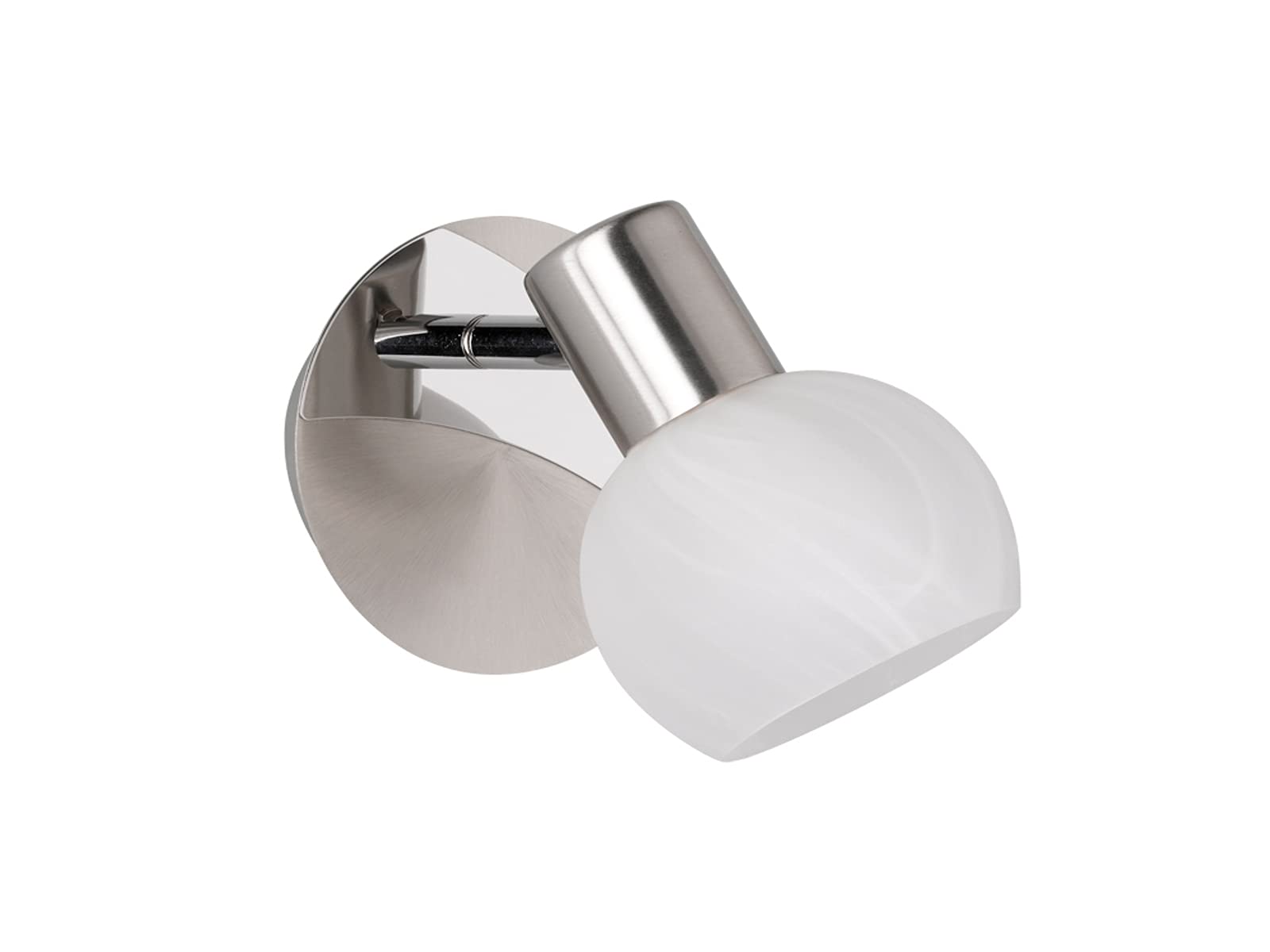 Reality Leuchten Spot, Metal/Glass Alabaster-Coloured White, E14, Wall Spotlight