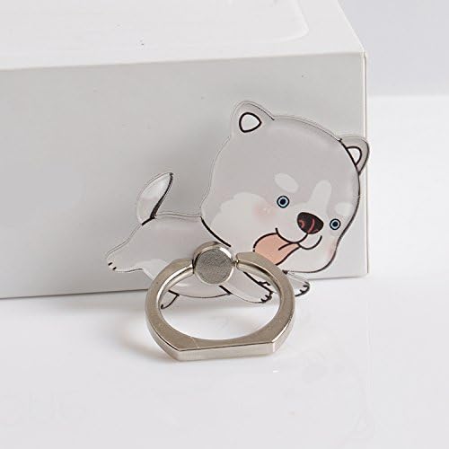 zhuzhij 360 degree rotation Multi-function Cell Phone Holder Pop cellular phone bracket Socket Universal Expanding Stand Grip hands Finger ring Mount for Smartphones and Tablets - gray dog