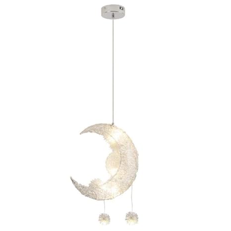 Xajgw Modern Moon Pendant Light Lamp Fixture Aluminum