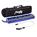Mugig 32 Keys Melodica, C-Key, with Carrying Case, Extra Mouthpiece and Extension Hose, Kid Instrument for Early Childhood Development (Blue/Black)