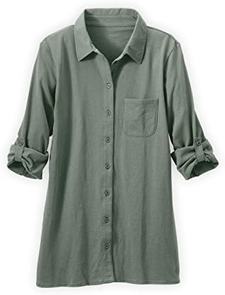 Fair Indigo Fair Trade Organic Relaxed Knit Button Down Shirt