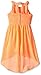 My Michelle Girls' Big Halterneck Dress with Lace Bodice Hi Low Hem and Beaded Waistband