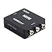 DAISEN HDMI to AV Converter 1080p HDMI to RCA CVBS AV Composite Adapter HDMI 2 AV Converter support PAL/NTSC TV format output (HDMI to AV+Black)
