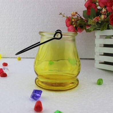 Vase Fillers Colorful glass vase creative furnishing plant bottle hydroponic flower glass vase bottle for home decoration Color Yellow