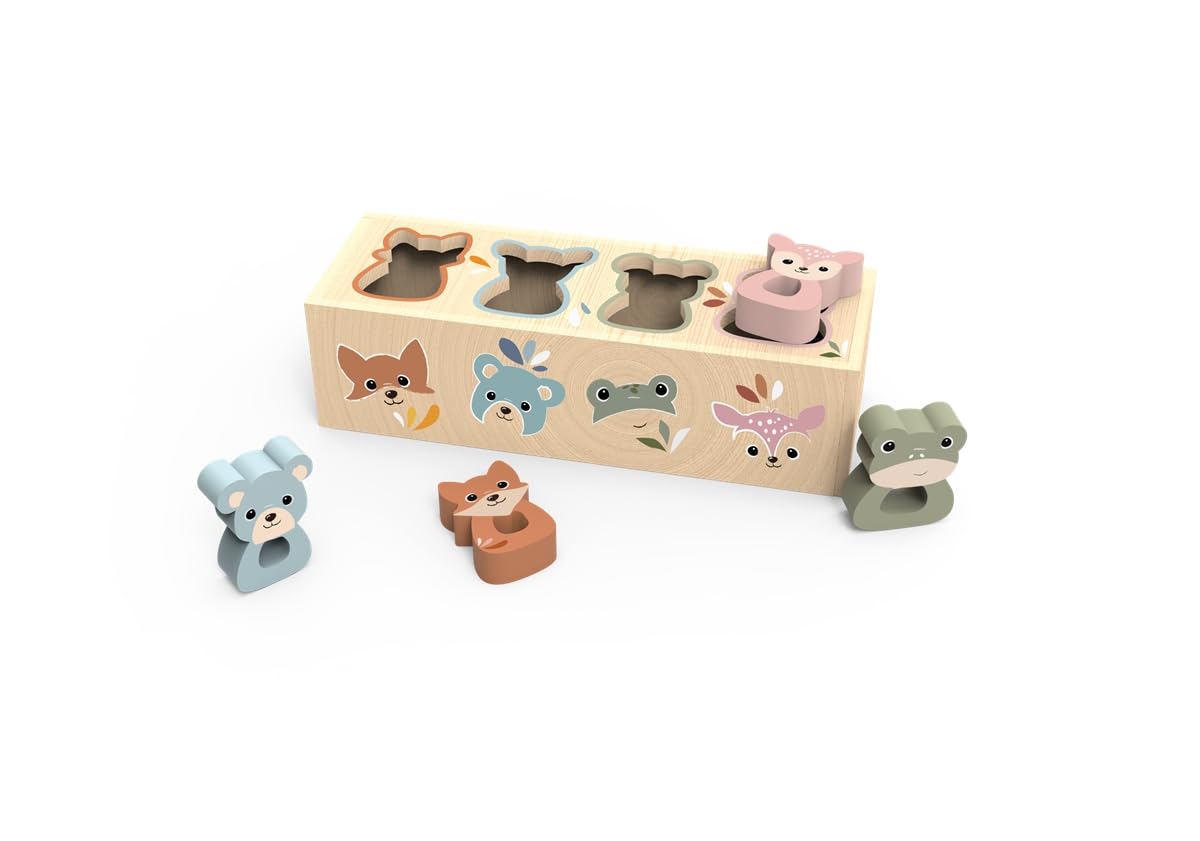SPEEDY MONKEY Wooden Animal Shape Sorter Box - Durable, Vibrant Colours, Safe Non-Toxic Paint, FSC Certified, Easy to Clean Wooden Toys β image 1