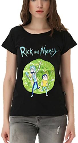 Moleball Girls Rick and Morty Cotton Slim Fit Women T-shirt (Small)