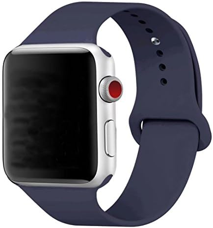 TOPzera Apple Watch Band by Sport 42mm 38mm, for Series 3, Series 2, Series 1, Soft Silicone Strap Replacement iWatch Bands S/M M/L (Navy Blue, 38mm S/M)