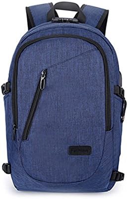 Business Laptop Backpacks Anti-theft Lightweight Travel Bag Waterproof with USB Charging Port headphone Port and Lock Fits Under 17-Inch Notebook for Women &amp; Men and Kids (blue)