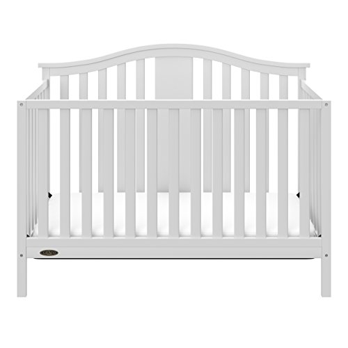 image for Storkcraft Graco Solano 4-in-1 Convertible Crib With Mattress, White, 