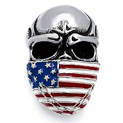 ELFASIO Men's Stainless Steel Band Ring American