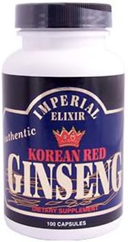 New - Imperial Elixir Korean Red Ginseng - 300 mg each - 100 Capsules