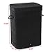 SONGMICS Laundry Hamper with Lid, Bamboo Laundry Basket with Liner Bag, Foldable Storage Hamper with Handles in Bedroom Laundry Room, 72L, Black ULCB10H