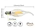 CTKcom 4W Dimmable LED Candelabra Bulb(4 Pack)- E14 Base Antique Candelabra Light Bulb 40W Equivalent Lamp, Warm White 2700K,C35 Flame Shape Bent Tip for Vintage Style