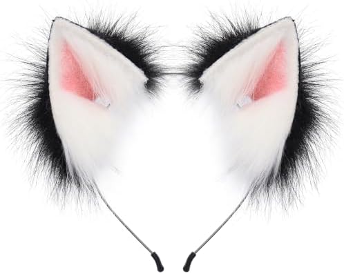 Diadema De Orejas De Zorro O Lobo De Piel Sintética – Hecha A Mano – Perfecta Para Cosplay Y Halloween