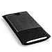Dockem Felt Wallet Sleeve for iPhone SE 3 (2022), SE 2 (2020) & 8/7 / 6 / 6S - Minimalist Wool-Style Fabric Sleeve with 2 Synthetic Leather Card Slots: Professional Executive Slip-on Cover [Black]
