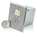 Leviton Floor Box Assembly, Brass with Brushed Nickel Finish Floor Plate, 25249-SBA
