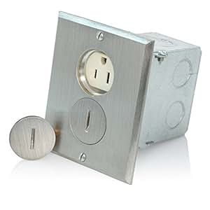 Leviton Caja para Piso para Contacto Duplex de 15 Amp, 125 Volts