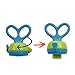 PAMBO Baby Food Feeder-Infant Solid Fruit Feeder & Veggie Feeding-Teether & Soother-Teeth Pain Relief- Unique Rotating Handle-3 Size Nipples (Blue)