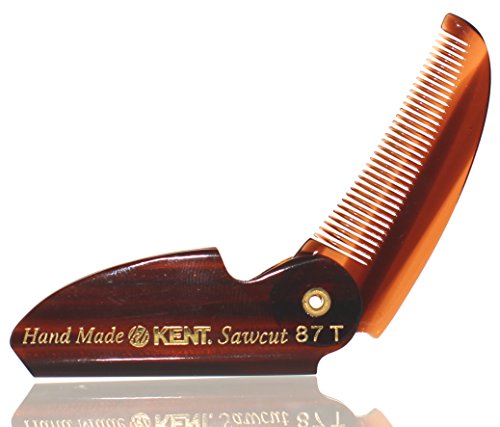 BRAND NEW LIMITED EDITION KENT 87T FOLDING BEARD & MUSTACHE COMB by KENT COMBS