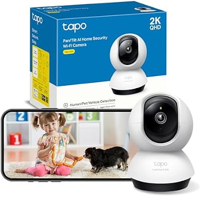 Tapo c220 - câmera de vigilância ai 360 °, 2k 4mp qhd, ia inteligente, visão noturna, áudio bidirecional, detecção de movimento, suporta cartão sd 512g, controle remoto, configuração fácil