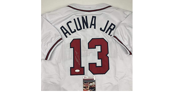 ronald acuna jr autographed jersey