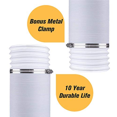 C-leo Portable Air Conditioner Exhaust Hose | 5.9 inch Diameter AC Vent Tube | 59 inch Length | Flexible AC Duct Dryer Extension