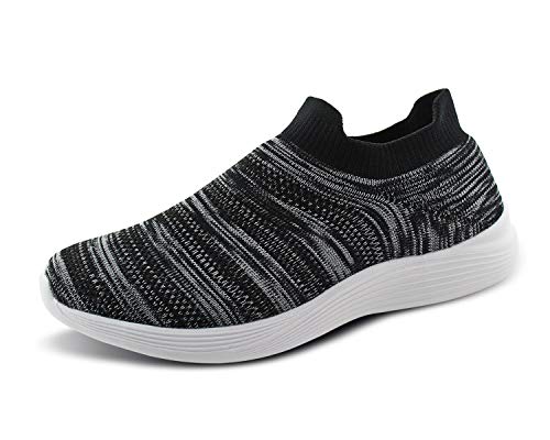 Jabasic Women Walking Athletic Shoes Breathable Casual Running Knit Slip On Sneakers