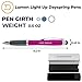 Dayspring Pens Personalized Pen | Pink/Violet Lumen Light Up Pens. Name Lights Up. - Engraved/Personalized Light Up Gift Pen. Customized Fast Name Lights Up When You Click The Stylus.