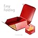 PACKHOME Large Gift Box with Lid 13.5x9x4.1 Inches, Sturdy Collapsible Gift Box with Magnetic Closure (Glossy Red)