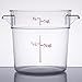Cambro RFSCW1135 Camwear Clear Round 1 Qt Storage Container with Clear Round Lid RFSCWC1135, pack of 2